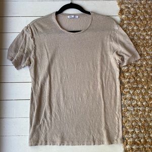 Zara mens beige lightweight  t shirt in size S